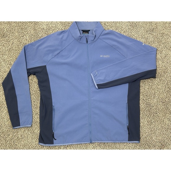 Columbia Men's Spectre Ridge Full Zip Tech Fleece Size XXL 2XL Blue - Picture 2 of 8